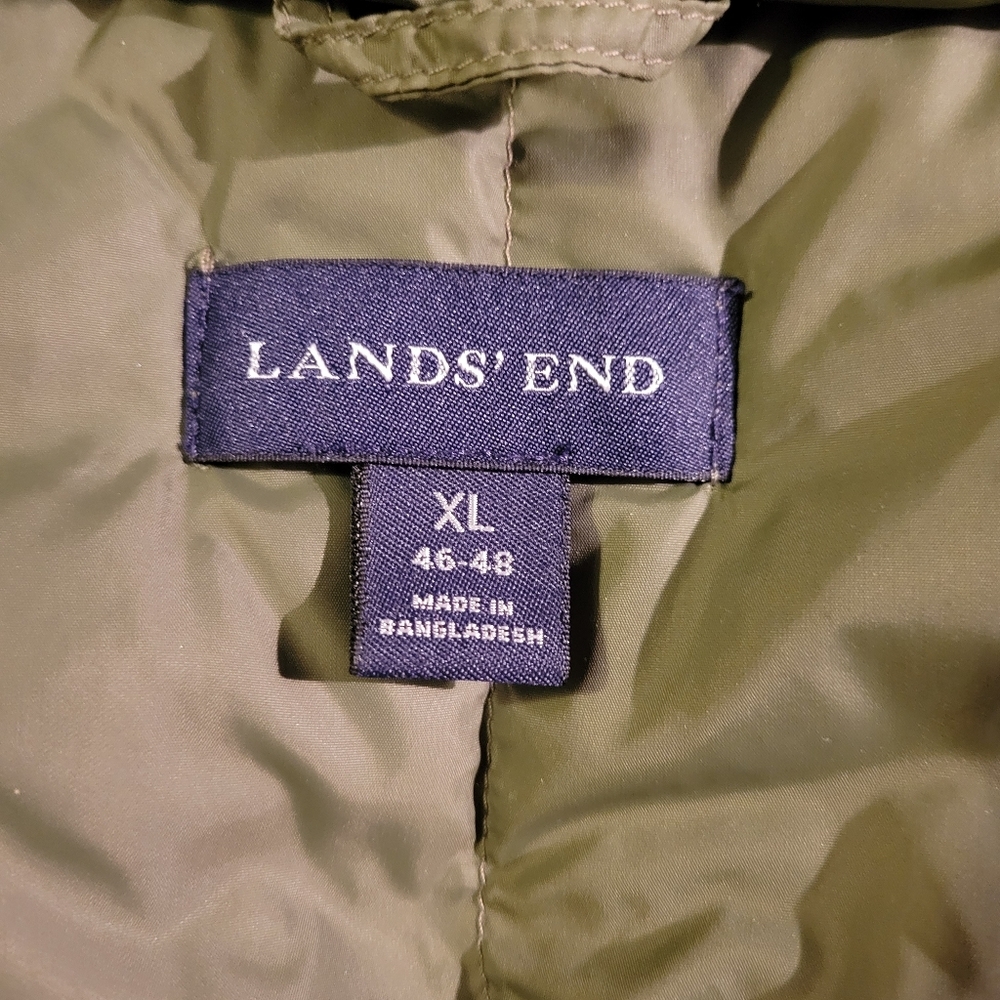 Lands' End Forest Green Down Puffer Vest. Size XL - Picture 3 of 4